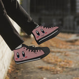 Crake High Top Pink Smilley laced custom prints canvas shoes at RM MYR289