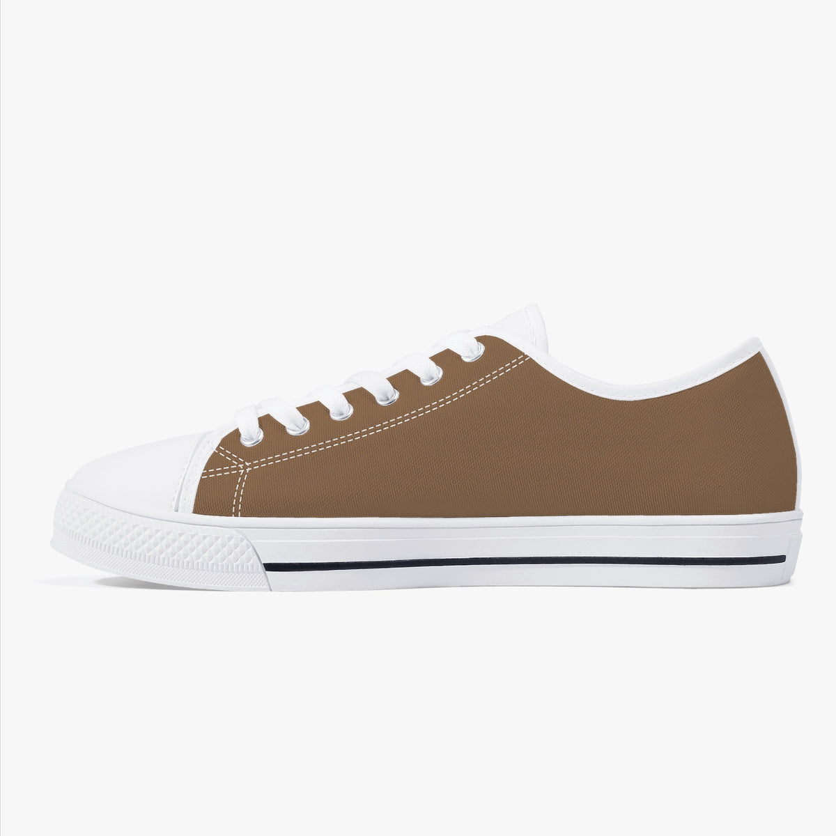Crake Low Top Cocoa laced low top plain color canvas shoes