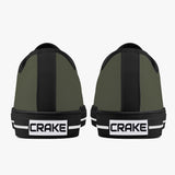 Crake Low Top Dark Green laced low top plain color canvas shoes at RM MYR289