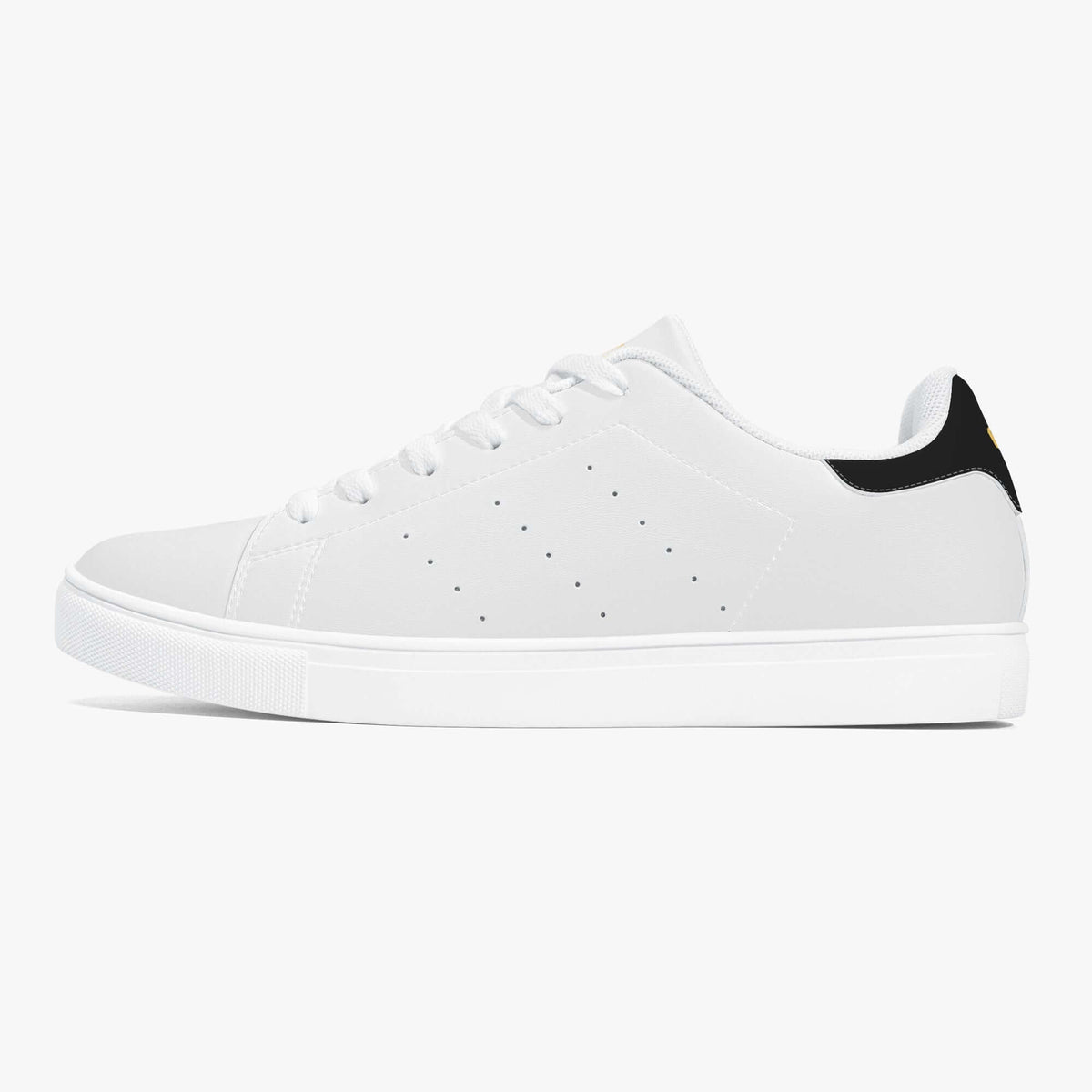 Crake Frida - Charcoal laced minimalist unisex white sneakers