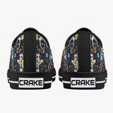Crake Low Top Fancy Skeletons laced custom prints canvas shoes at RM MYR289