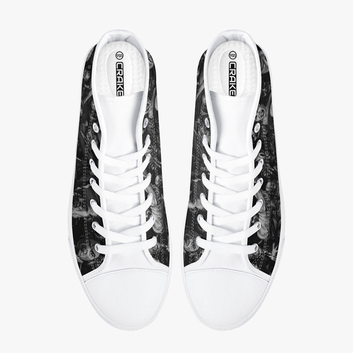 Crake High Top Ultimatum laced custom prints canvas shoes