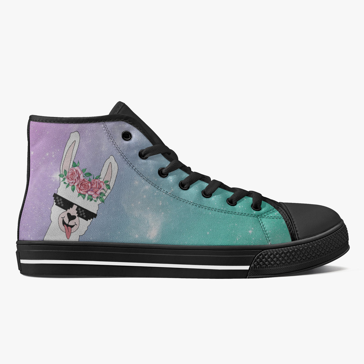 Crake High Top Alpaca laced custom prints canvas shoes