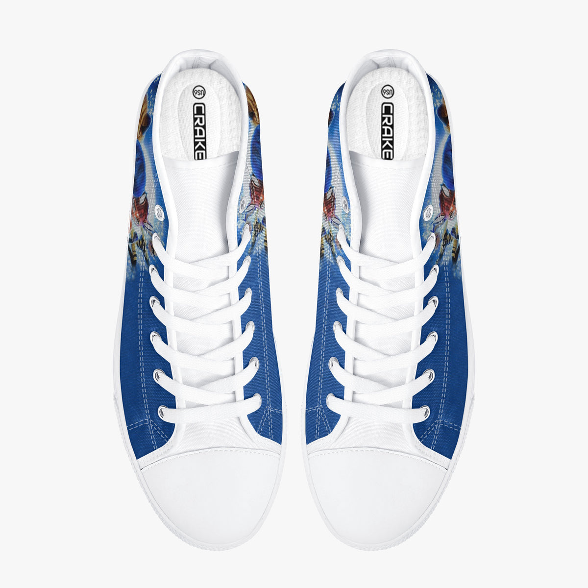 Crake High Top Hokkaigirls laced custom prints canvas shoes