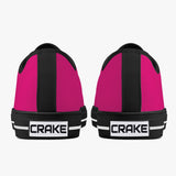 Crake Low Top Pink laced low top plain color canvas shoes at RM MYR289