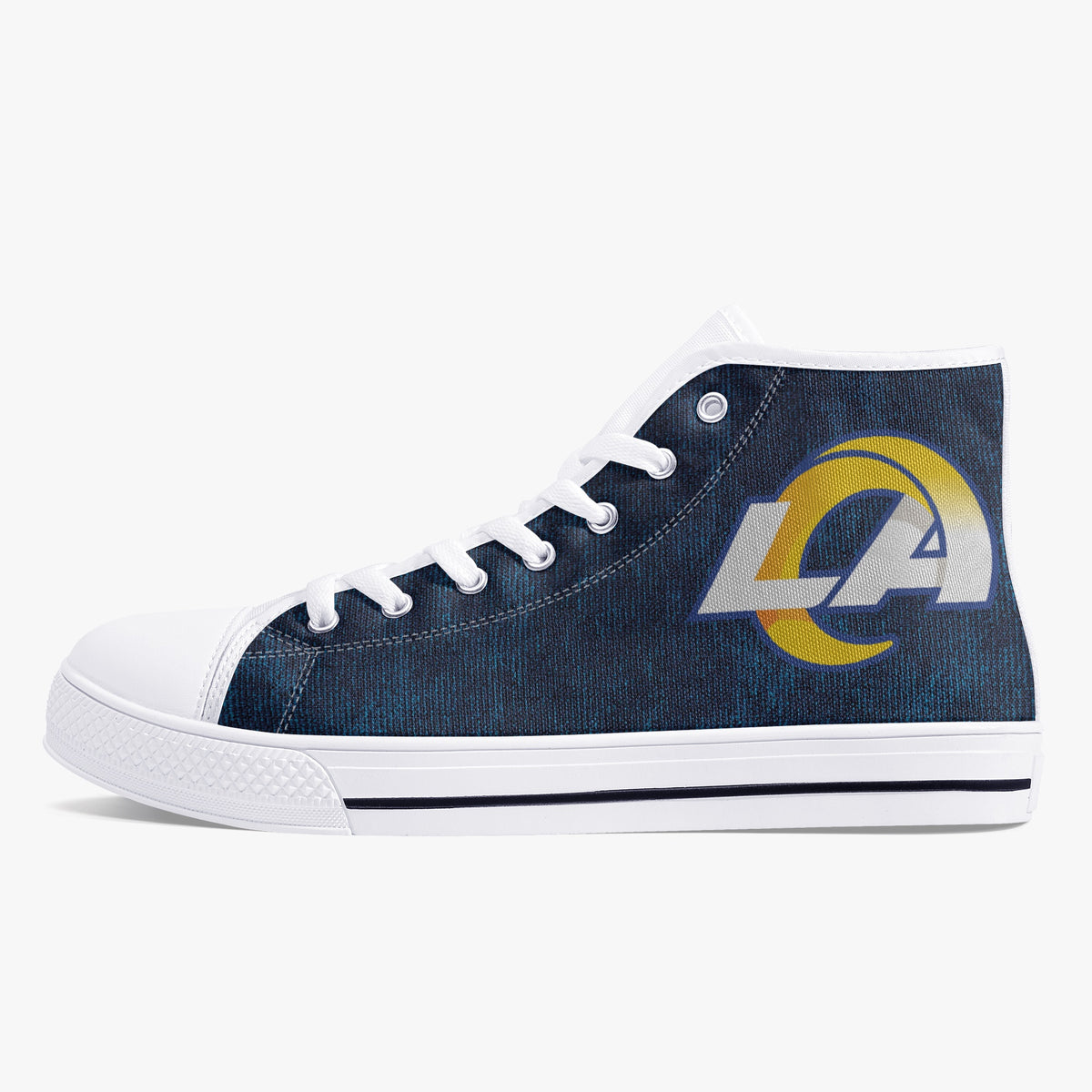 Crake High Top LA laced custom prints canvas shoes