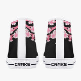 Crake High Top Sakura Black Tree laced custom prints canvas shoes at RM MYR289