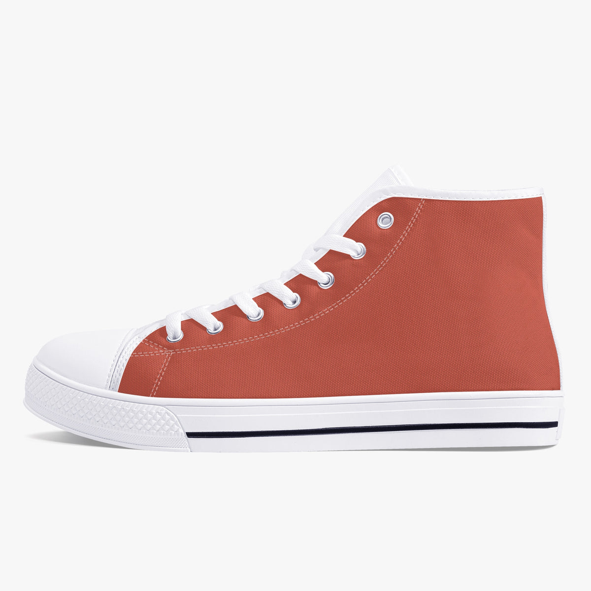 Crake High Top Orange laced custom prints canvas shoes