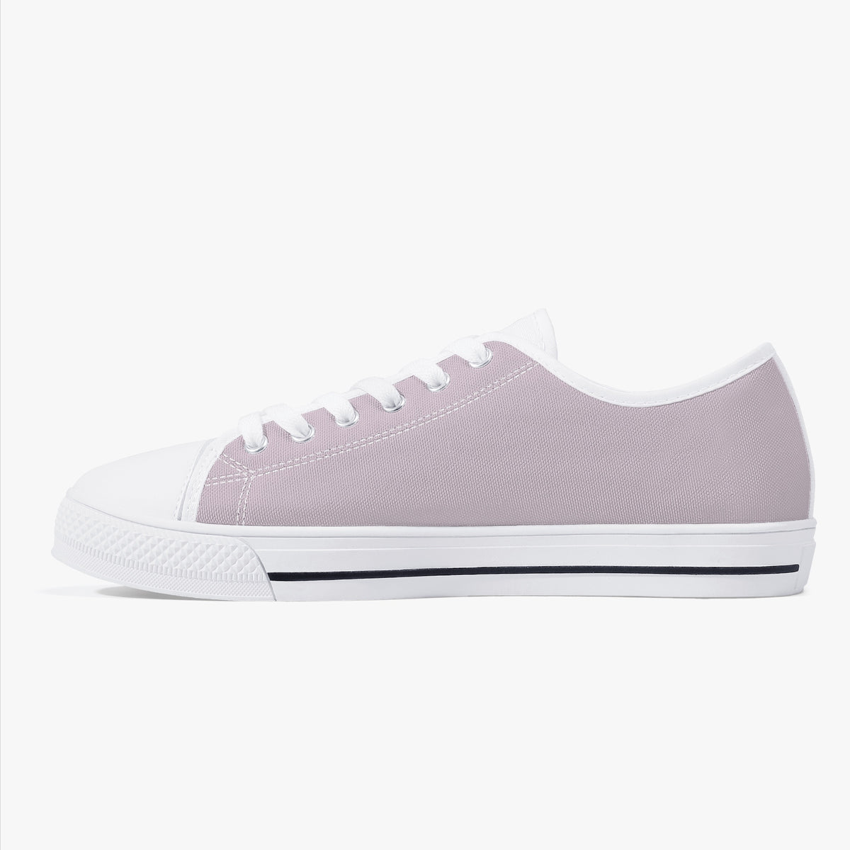 Crake Low Top Light Purple laced low top plain color canvas shoes