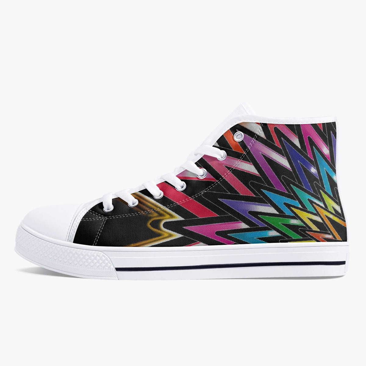 Crake High Top Abstract Graffiti laced custom prints canvas shoes