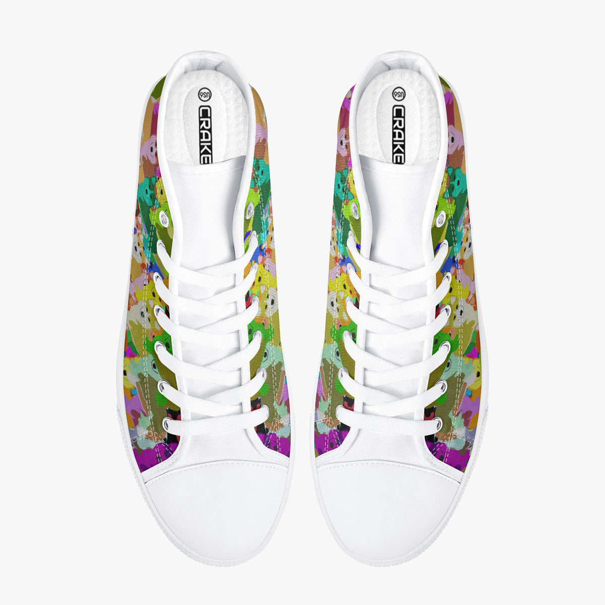 Crake High Top Corgis laced custom prints canvas shoes