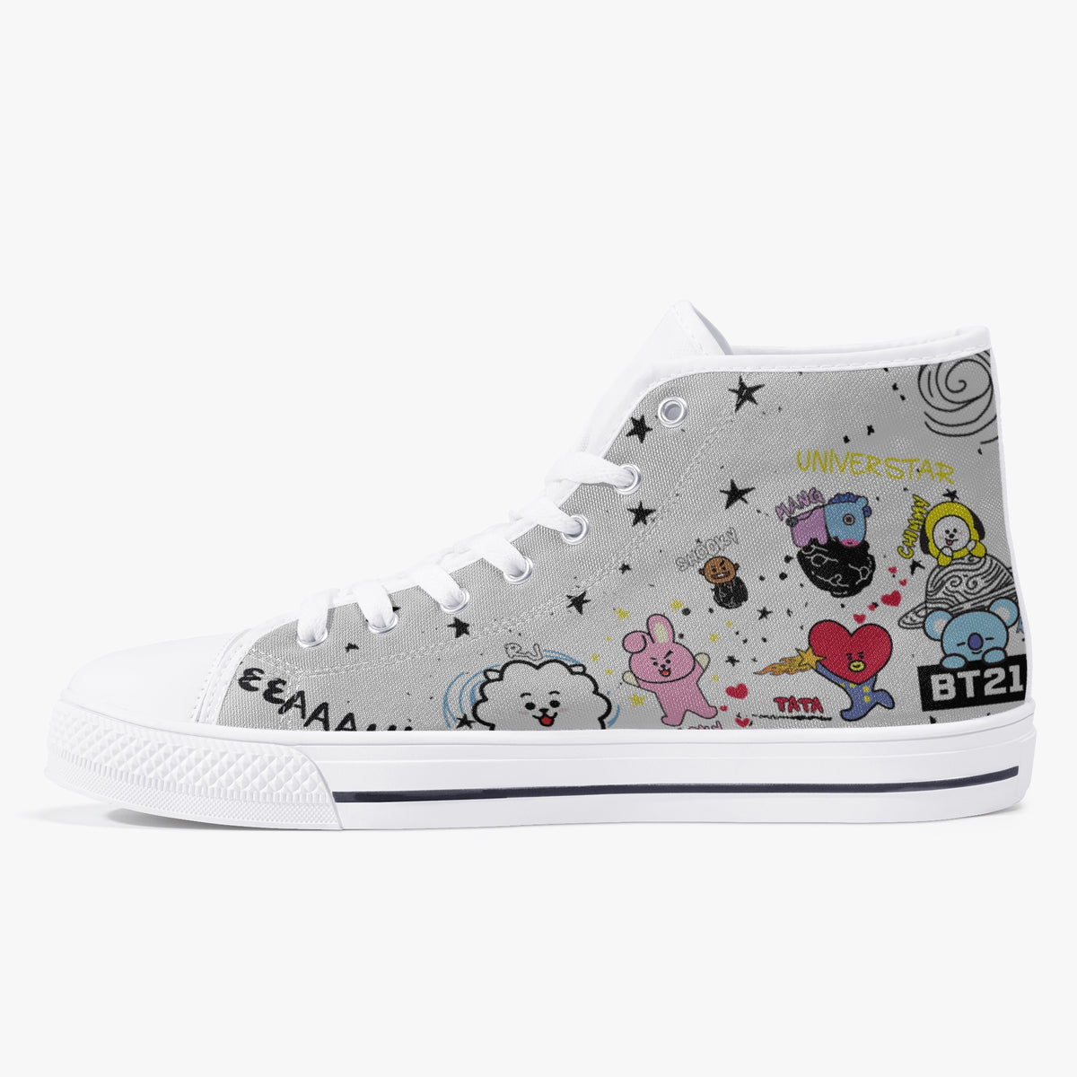 Crake High Top BT21 laced custom prints canvas shoes