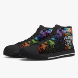 Crake High Top The Only Choice I Made Was To Be Myself laced custom prints canvas shoes at RM MYR289
