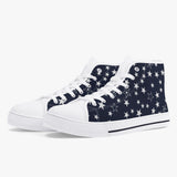 Crake High Top White Stars laced custom prints canvas shoes at RM MYR289