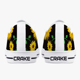 Crake Low Top Sunflowers laced custom prints canvas shoes at RM MYR289