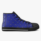 Crake High Top Blue Drips laced custom prints canvas shoes at RM MYR289