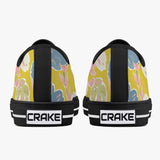 Crake Low Top Flower Painting laced custom prints canvas shoes at RM MYR289