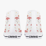 Crake High Top Flamingos laced custom prints canvas shoes at RM MYR289