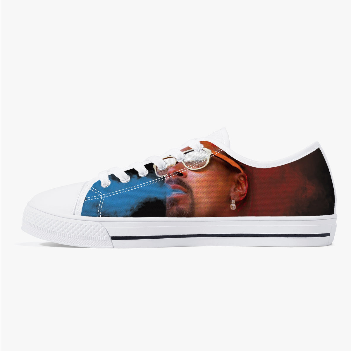 Crake Low Top Smoking Kills laced custom prints canvas shoes