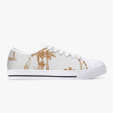 Crake Low Top Coconut Tree Scenery laced custom prints canvas shoes at RM MYR289