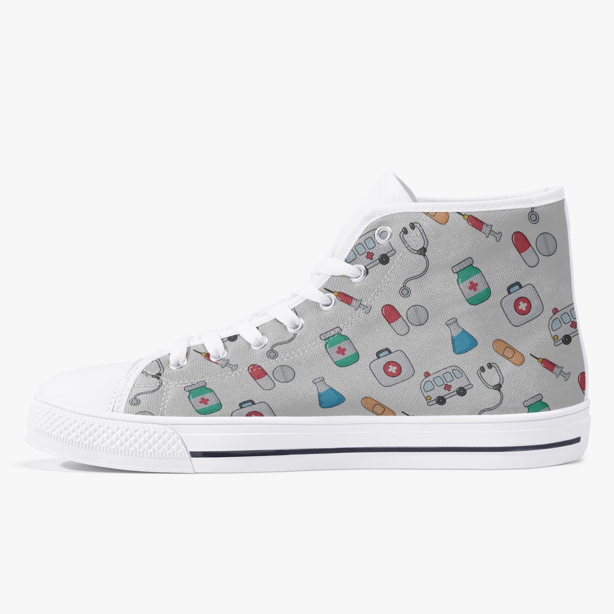 Crake High Top Donovan laced custom prints canvas shoes