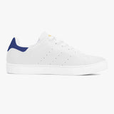 Crake Frida - Navy laced minimalist unisex white sneakers at RM MYR289