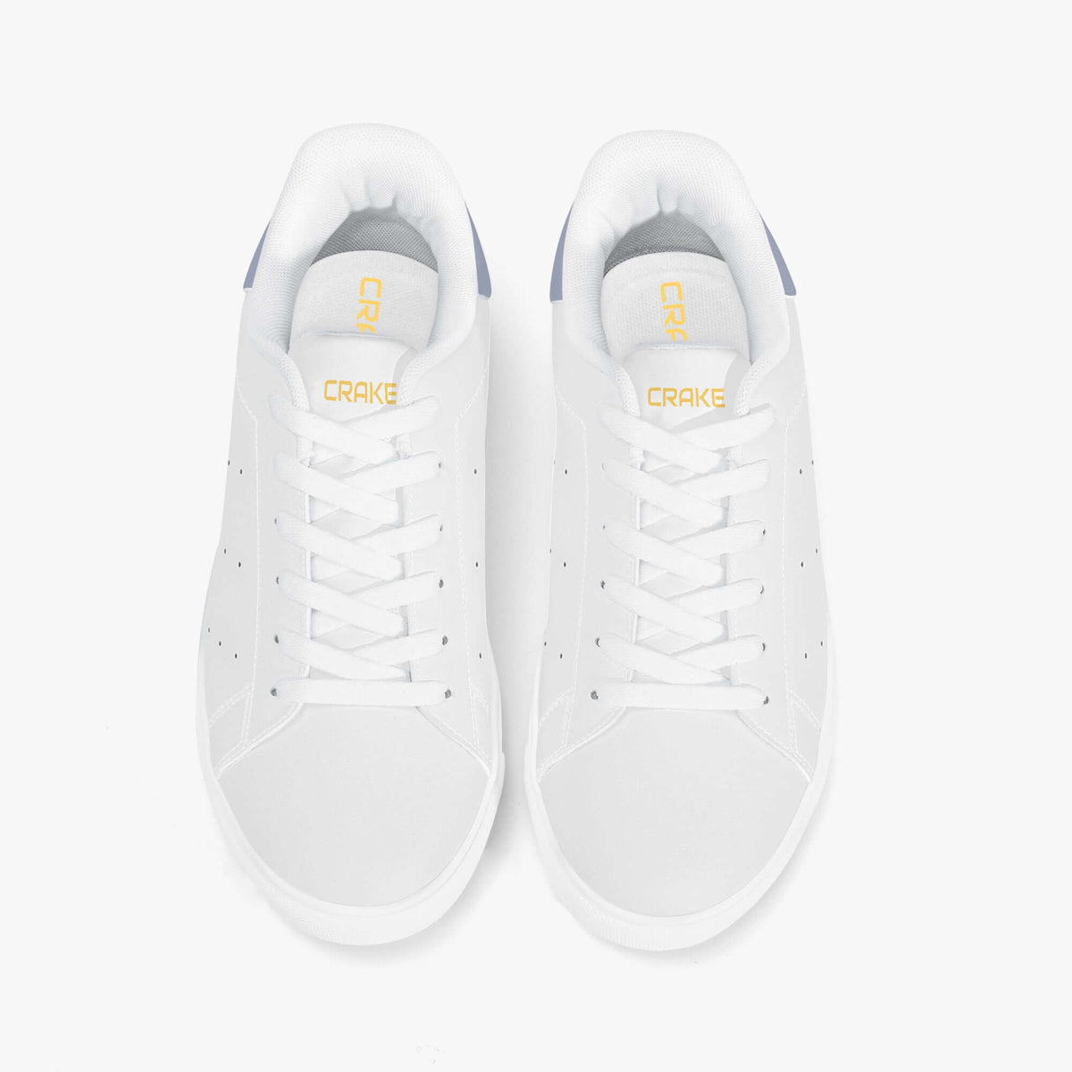 Crake Frida - Grey laced minimalist unisex white sneakers