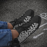 Crake High Top Black Spotted laced custom prints canvas shoes at RM MYR289