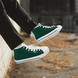 Crake High Top Dark Green laced high top plain color canvas shoes at RM MYR289