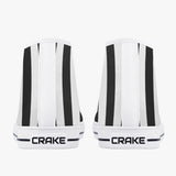 Crake High Top Black Stripes laced custom prints canvas shoes at RM MYR289