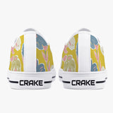 Crake Low Top Flower Painting laced custom prints canvas shoes at RM MYR289