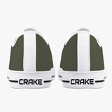 Crake Low Top Dark Green laced low top plain color canvas shoes at RM MYR289