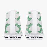 Crake High Top Green Dinosaurs laced custom prints canvas shoes at RM MYR289