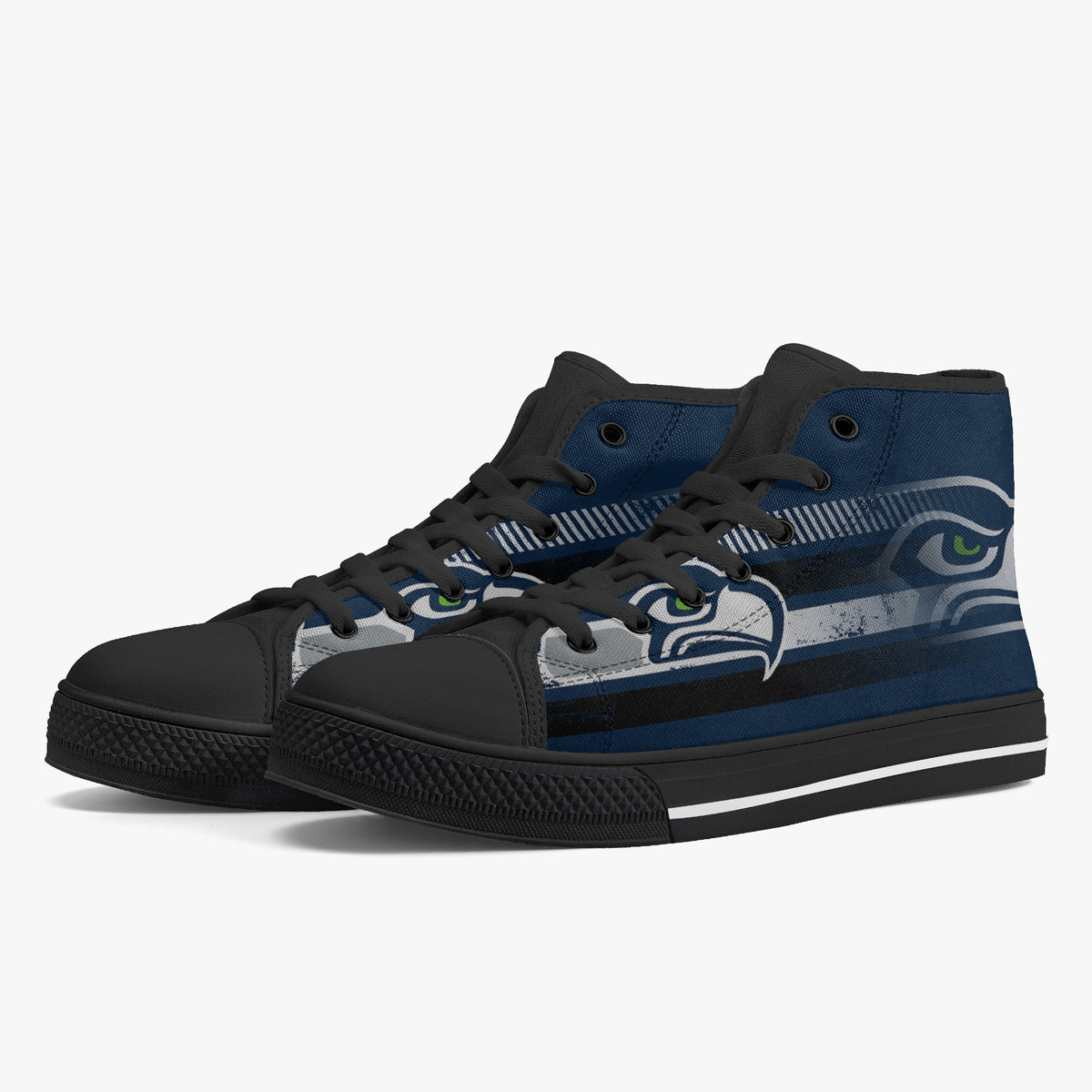Crake High Top Bald Eagle laced custom prints canvas shoes