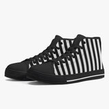 Crake High Top Black Stripes laced custom prints canvas shoes at RM MYR289