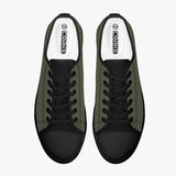 Crake Low Top Dark Green laced low top plain color canvas shoes at RM MYR289