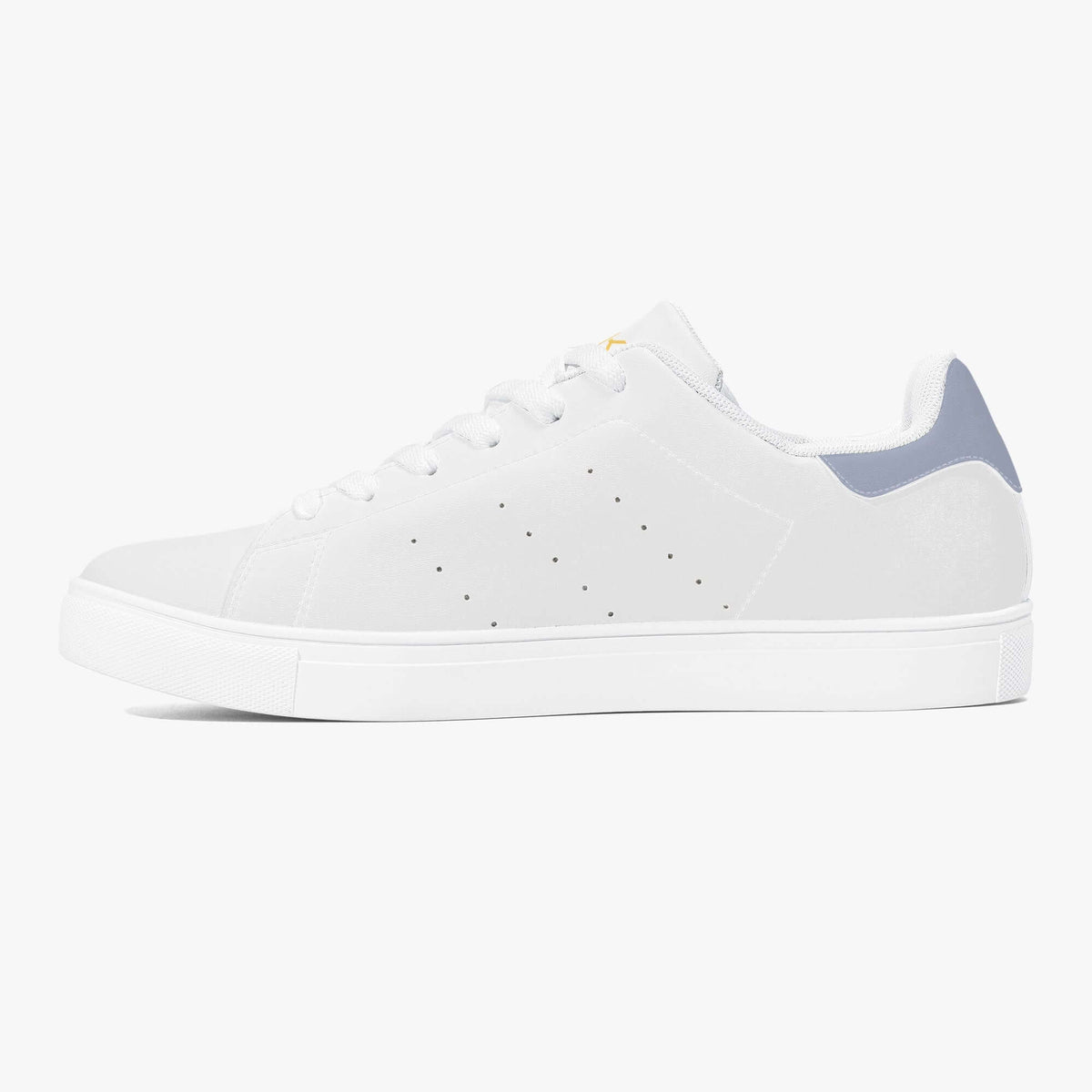 Crake Frida - Grey laced minimalist unisex white sneakers