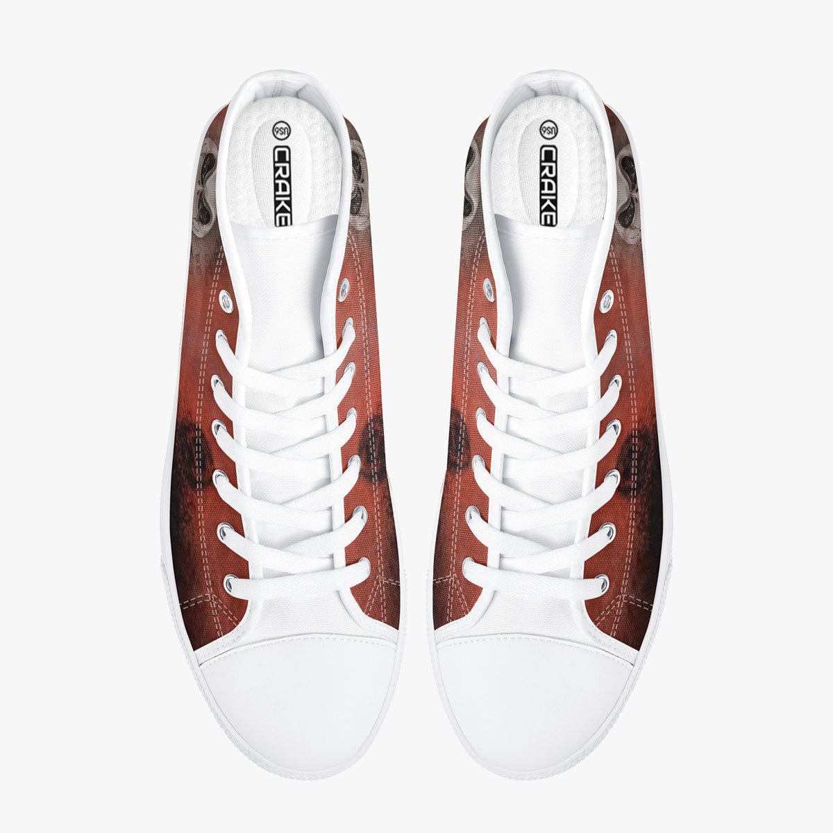 Crake High Top GL2442 laced custom prints canvas shoes