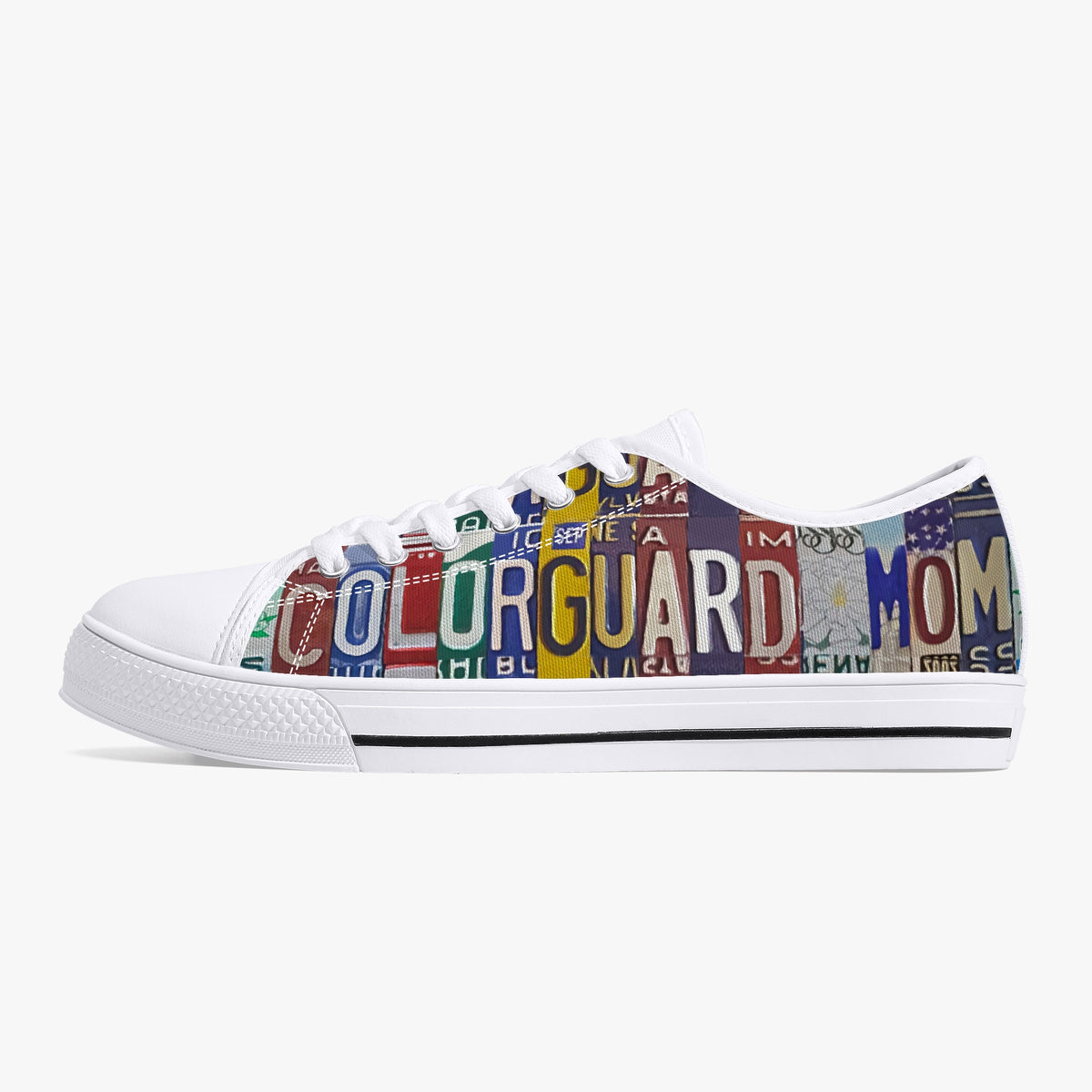 Crake Low Top Colorguard laced custom prints canvas shoes
