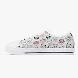 Crake Low Top Smiley Cats laced custom prints canvas shoes at RM MYR289