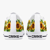 Crake Low Top Sunflowers 2 laced custom prints canvas shoes at RM MYR289