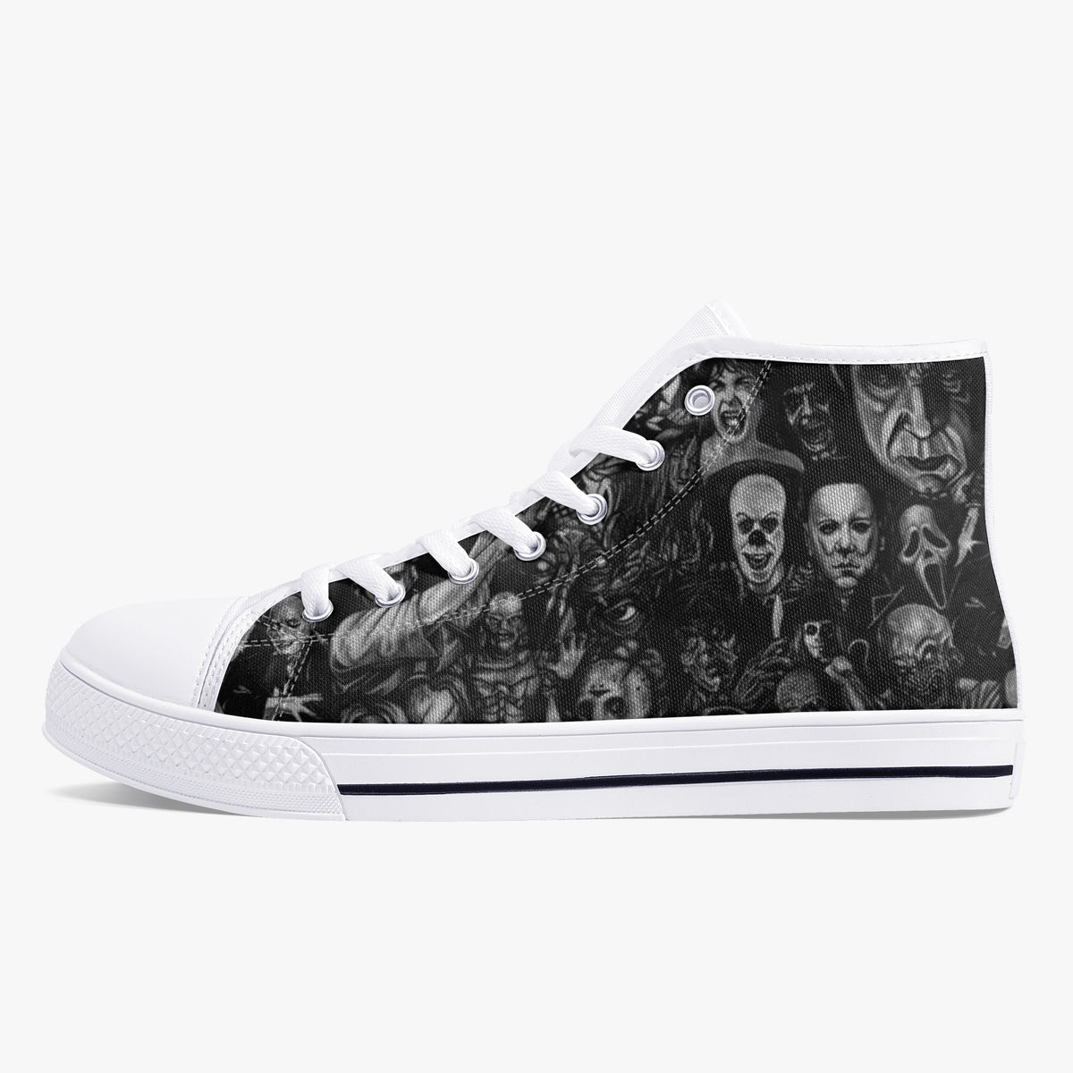 Crake High Top Ultimatum laced custom prints canvas shoes