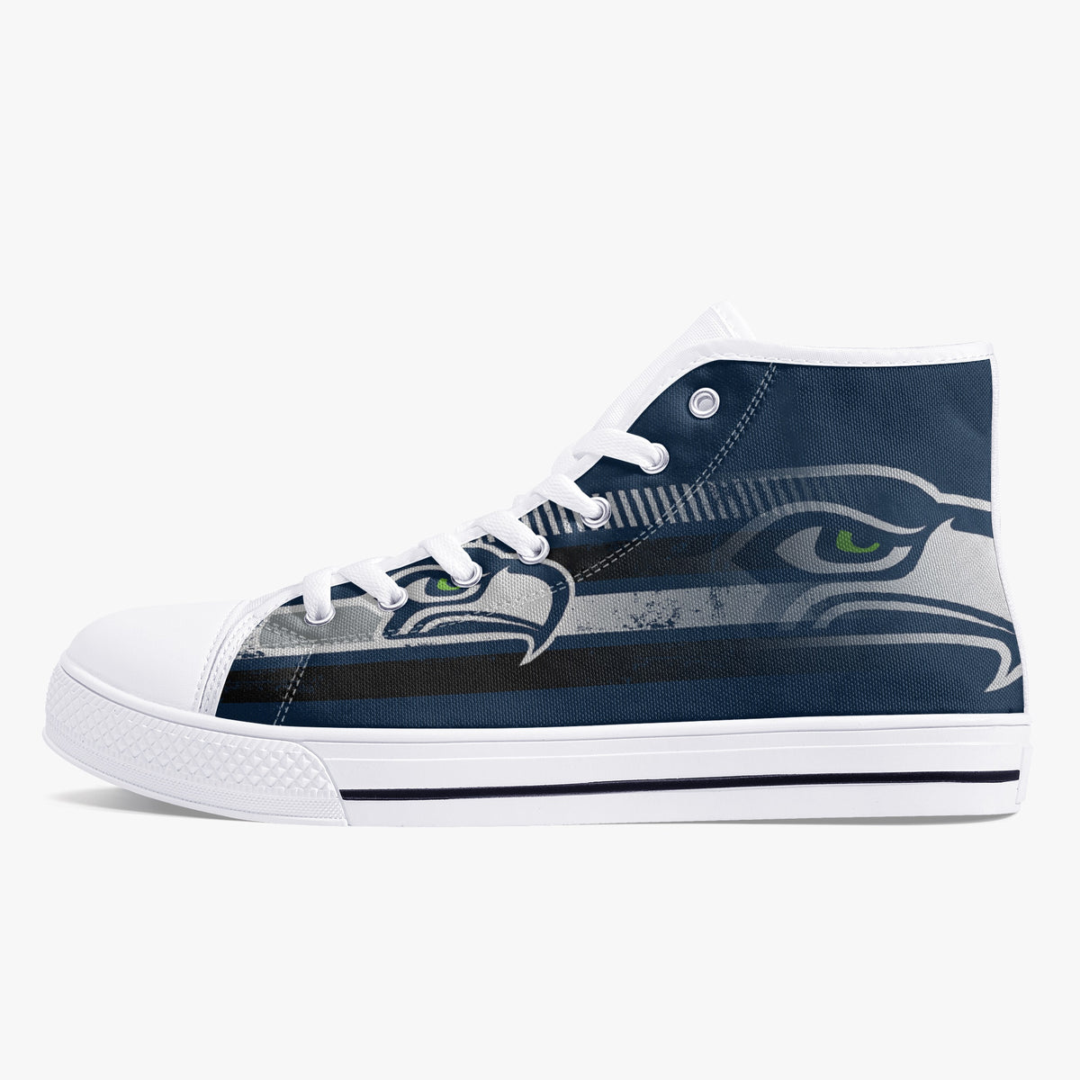 Crake High Top Bald Eagle laced custom prints canvas shoes