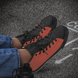 Crake High Top Orange laced custom prints canvas shoes at RM MYR289