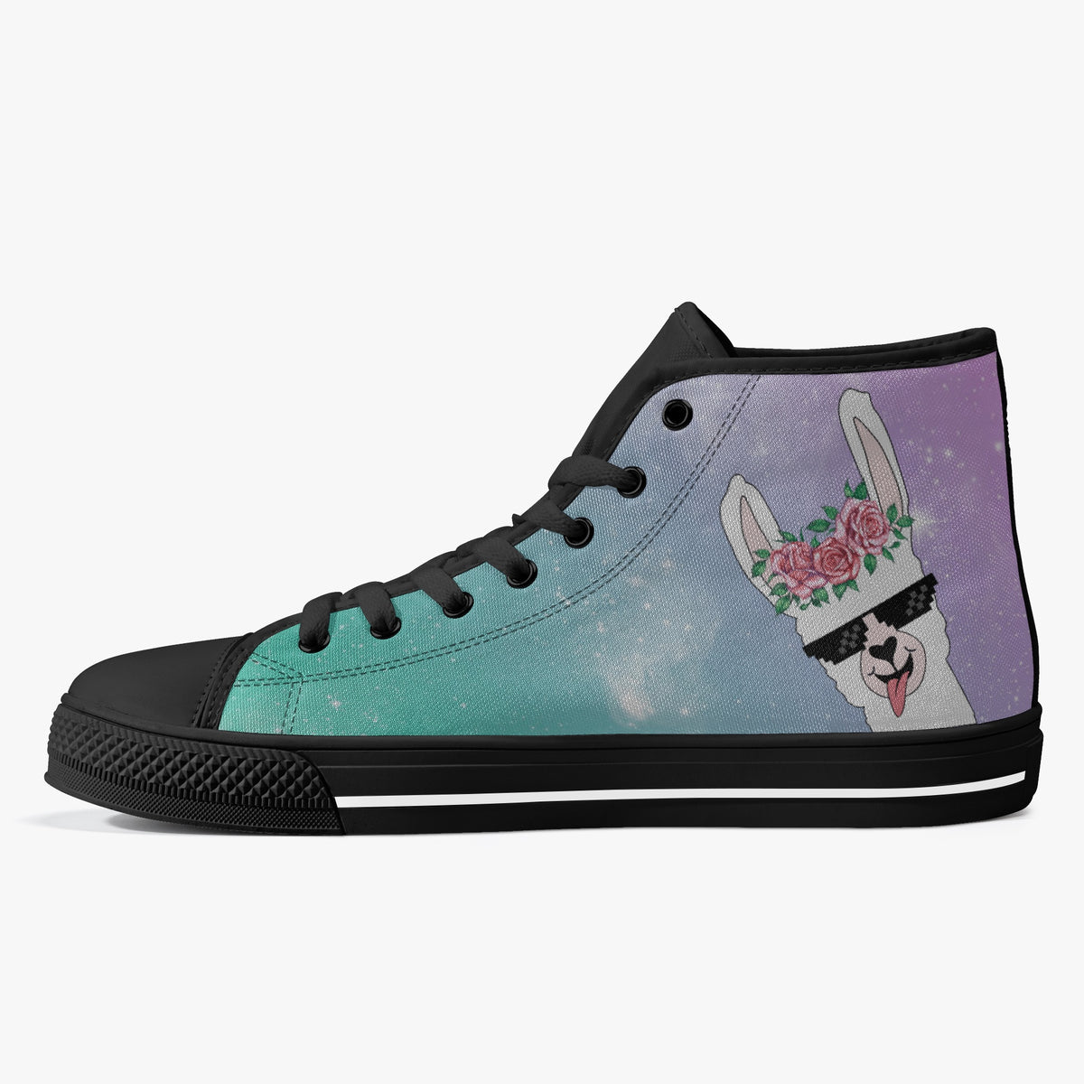 Crake High Top Alpaca laced custom prints canvas shoes