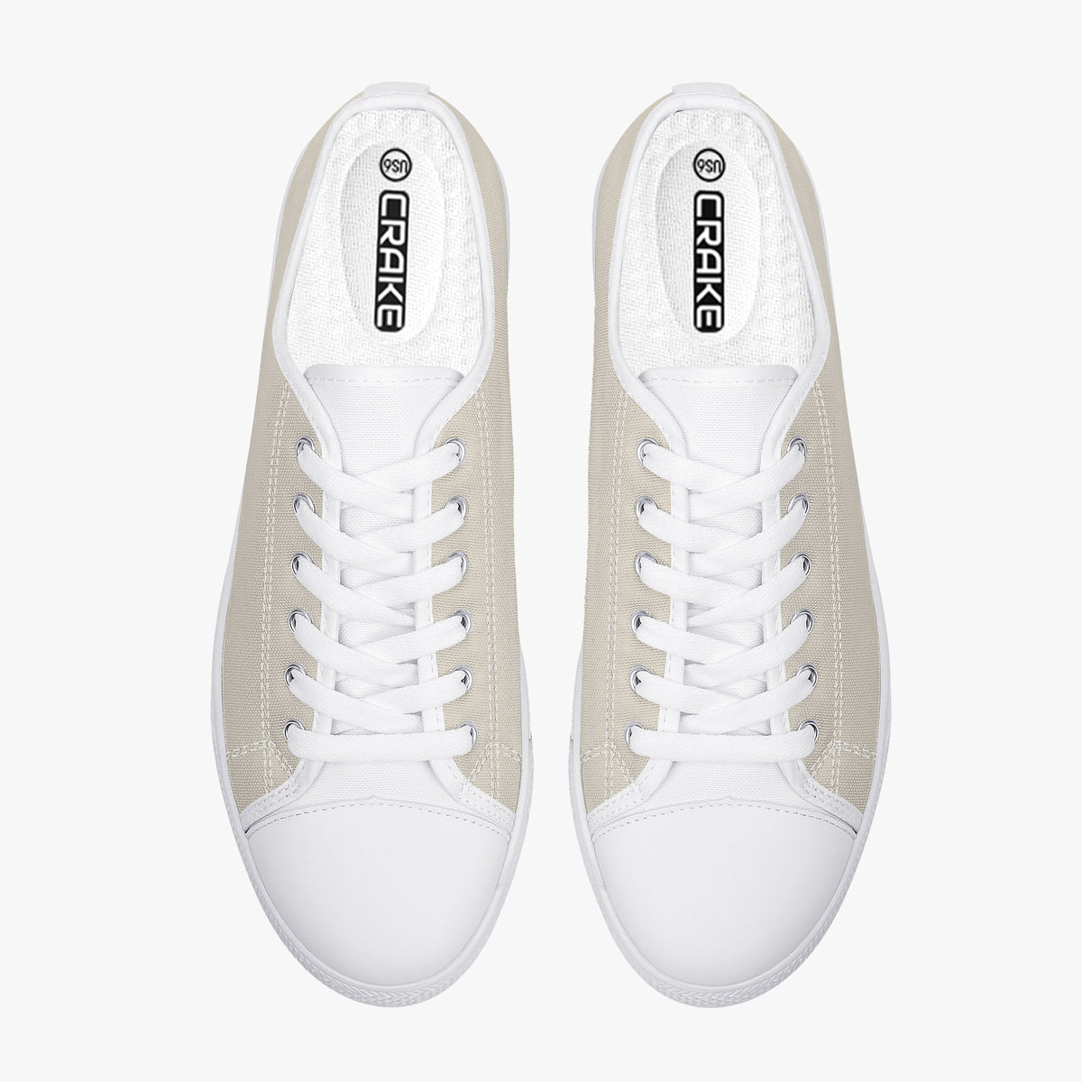 Crake Low Top Pigeon Grey laced low top plain color canvas shoes