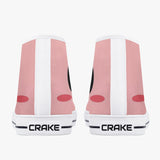 Crake High Top Pink Smilley laced custom prints canvas shoes at RM MYR289