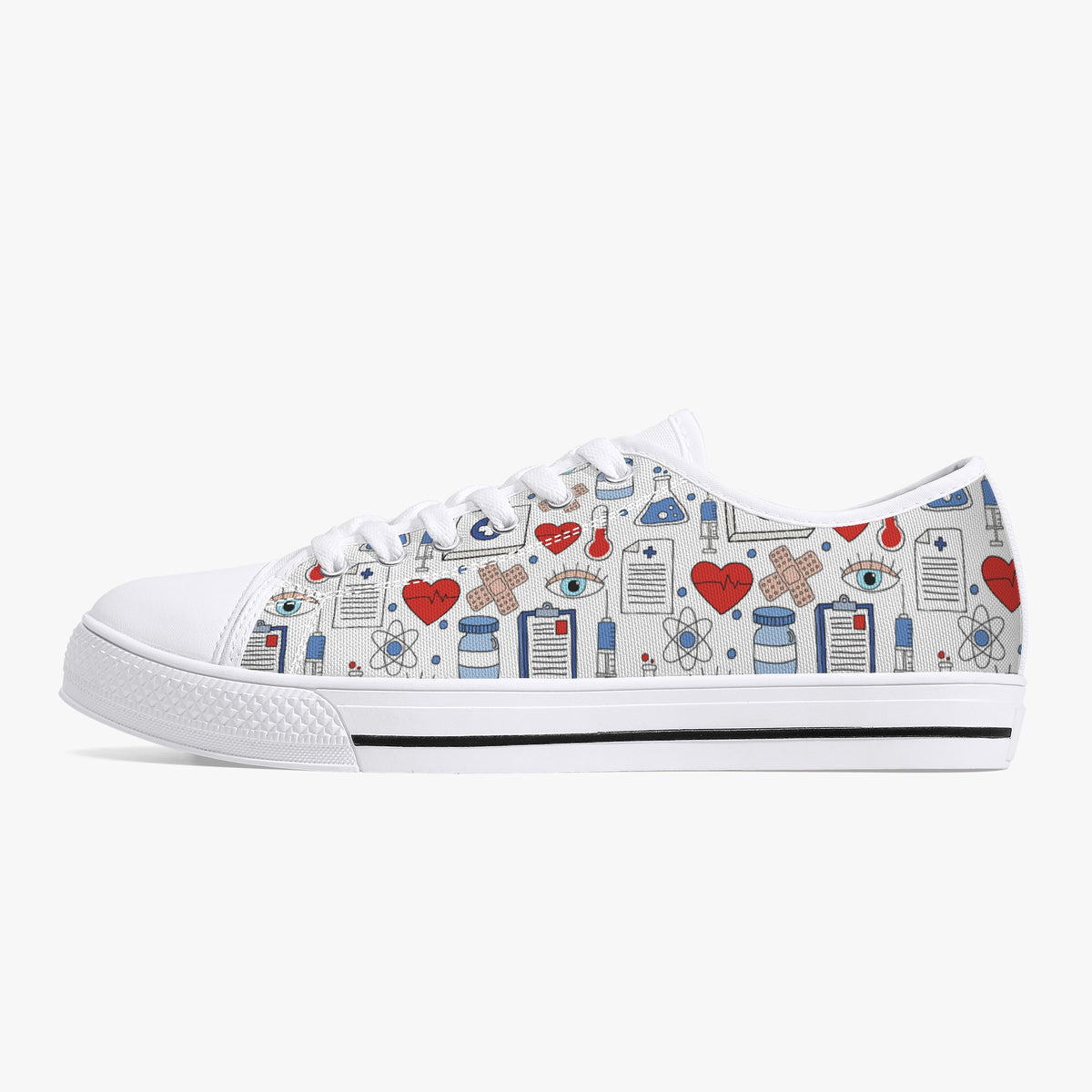 Crake Low Top William Hawks laced custom prints canvas shoes
