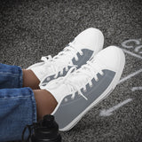 Crake High Top Grey laced high top plain color canvas shoes at RM MYR289