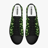 Crake Low Top 4 leaf clovers 2 laced custom prints canvas shoes at RM MYR289